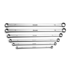 Capri Tools Metric 8-19 mm 0-Degree Offset Extra-Long Box End Wrench Set (6-Piece)