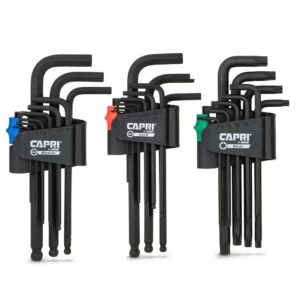 Capri Tools S2 Steel SAE/Metric Long Arm Hex and Torx Key Set (27-Piece)