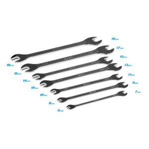 Capri Tools Metric Super-Thin Open End Wrench Set (7-Piece)