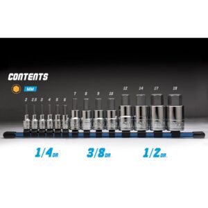 Capri Tools Metric Hex Bit Socket Set (14-Piece)