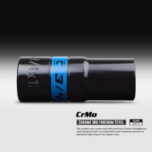 Capri Tools 1/2 in. Drive SAE/Metric Impact Flip Socket Set (4-Piece)