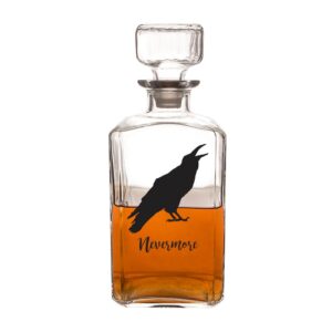 Cathy's Concepts Halloween Raven 9 in. H 34 oz. Halloween Glass Decanter
