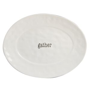 Certified International It's Just Words Multi-Colored 16 in. x 12 in. Ceramic Oval Platter