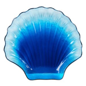 Certified International Natural Coast Multi-Colored 11.25 in. Glass Shell Platter