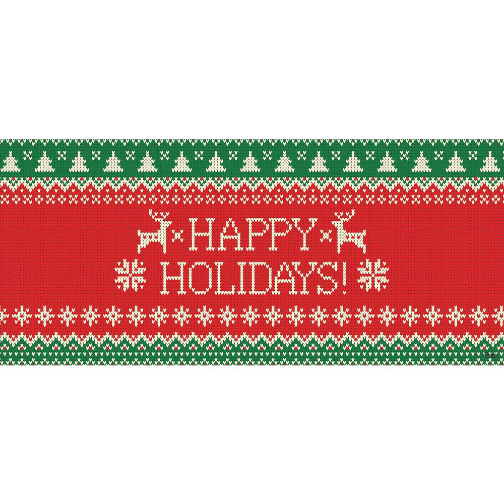 My Door Decor 7 ft. x 16 ft. Ugly Christmas Sweater Happy Holidays-Christmas Garage Door Decor Mural for Double Car Garage