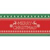 My Door Decor 7 ft. x 16 ft. Merry Christmas Ugly Christmas Sweater Christmas Garage Door Decor Mural for Double Car Garage