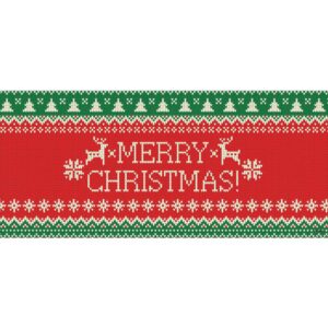 My Door Decor 7 ft. x 16 ft. Merry Christmas Ugly Christmas Sweater Christmas Garage Door Decor Mural for Double Car Garage