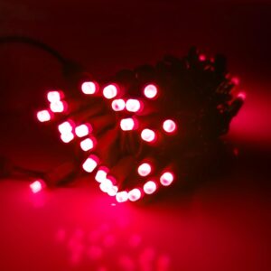 HOLIDYNAMICS HOLIDAY LIGHTING SOLUTIONS 4 in. 50-Light Count 5 mm Green Spacing Dynamic RGB - Cord/RGB