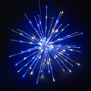 HOLIDYNAMICS HOLIDAY LIGHTING SOLUTIONS 16 in. Pure White/Blue LED Christmas Spritzer