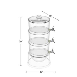 Classic Cuisine 2.6 Gal. BPA-Free Plastic 3-Tier Beverage Dispenser