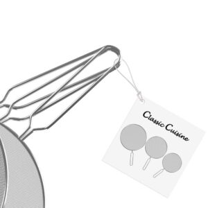 Classic Cuisine Stainless Steel Mesh Silver Splatter Screen Guards (3-Pack)