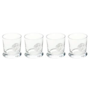 Abigails Lionshead 10 oz. 3.4 in. D x 3.75 in. H Double Old-Fashioned Glass (Set of 4)