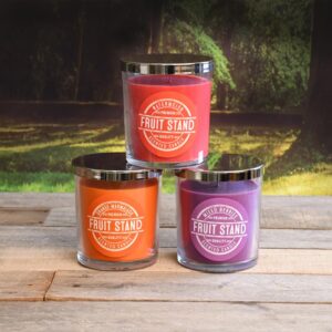 LUMABASE Fruit Stand Collection Scented Candles in 10 oz. Glass Jars (Set of 3)