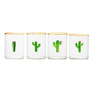 Abigails 8 oz. Aztec Cactus Tumbler (Set of 4)
