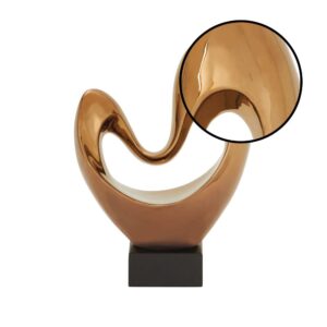 LITTON LANE Abstract Heart-Shaped Ceramic Sculpture