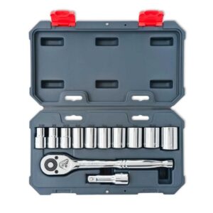Crescent 1/2 in. Drive 12-Point SAE Ratchet and Socket Set (12-Piece)