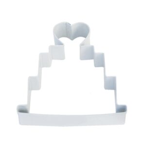 CybrTrayd Wedding Cake 4 in. White Polyresin Cookie Cutter/Recipe (Lot of 12)