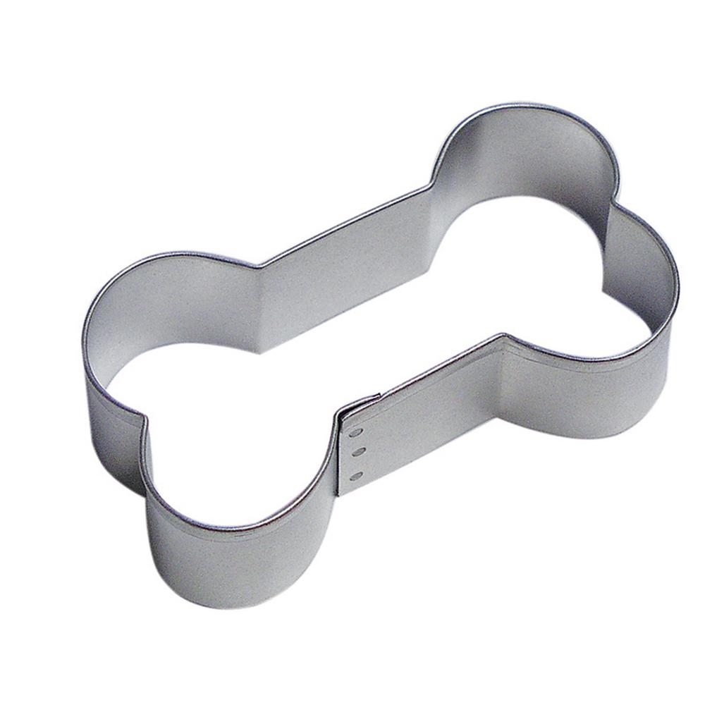 CybrTrayd 12-Piece Dog Bone 3.5 in. Tinplated Steel Cookie Cutter & Recipe