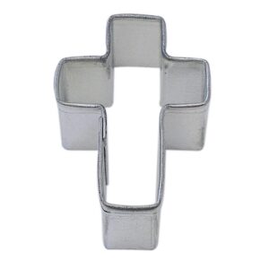 CybrTrayd 12-Piece Mini Cross Tinplated Steel Cookie Cutter & Cookie Recipe