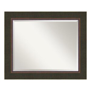 Amanti Art Milano 35 in. W x 29 in. H Framed Rectangular Bathroom Vanity Mirror in Dark Bronze