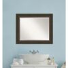 Amanti Art Milano 35 in. W x 29 in. H Framed Rectangular Bathroom Vanity Mirror in Dark Bronze