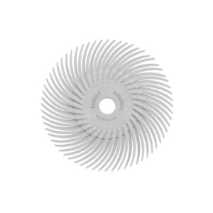 Dedeco Sunburst 3 in. Radial Discs 3/8 in. 120-Grit Arbor Medium Thermoplastic Cleaning and Polishing Tool (12-Pack)