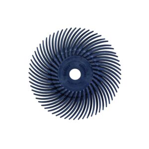 Dedeco Sunburst 3 in. Radial Discs 3/8 in. 400-Grit Arbor Fine Thermoplastic Cleaning and Polishing Tool (12-Pack)