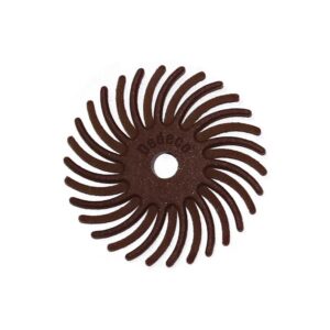 Dedeco Sunburst 1 in. Radial Discs - 1/8 in. 80-Grit Coarse Arbor Rotary Cleaning and Polishing Tool (48-Pack)
