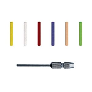 Dedeco Sunburst - 3 mm Pins -Thermoplastic Cleaning Polishing Tool Set, Assorted: 8 Each 6 Grit 7083 Mandrel (49-Piece)