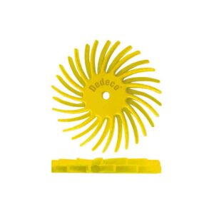 Dedeco Sunburst 7/8 in. Dual Radial Discs - 1/16 in. Coarse 80-Grit Arbor Rotary Cleaning and Polishing Tool (12-Pack)