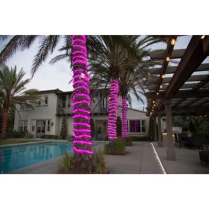 DEERPORT DECOR 16 ft. 108-Light LED Pink All Occasion Indoor Outdoor LED Rope Light 360Directional Shine Decoration