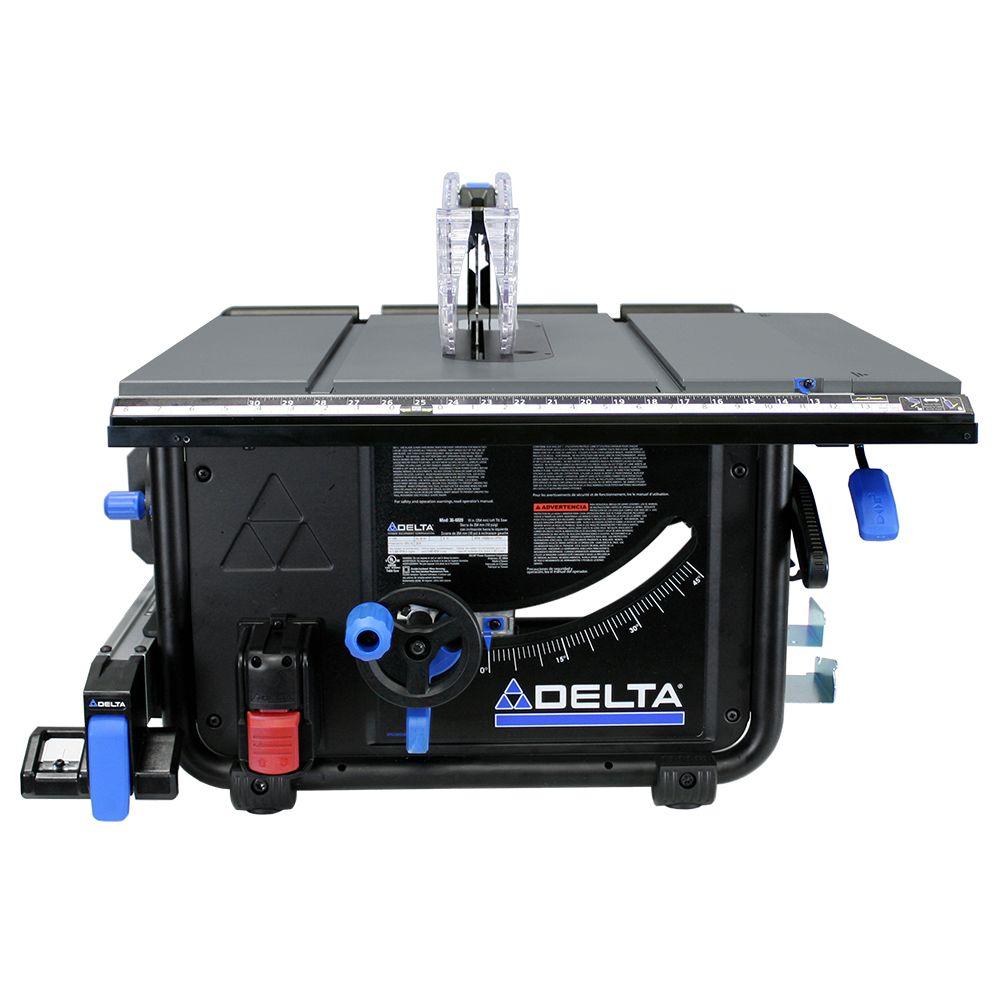 Delta 15 Amp 10 in. Left Tilt 30 in. Portable Jobsite Table Saw