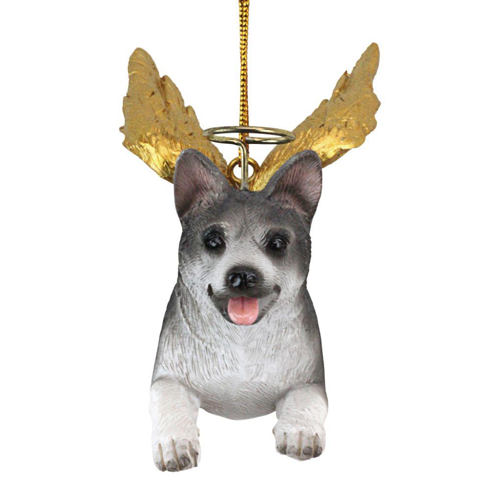Design Toscano 2.5 in. Honor the Pooch Siberian Husky Holiday Dog Angel Ornament
