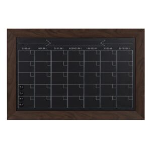 DesignOvation Beatrice Chalkboard Monthly Calendar Memo Board