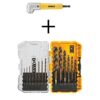 DEWALT MAXFIT Right Angle Magnetic Attachment with Black and Gold Drill Bit Set (14-Piece)