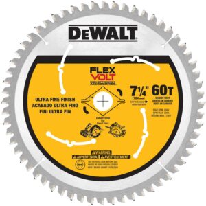 DEWALT FLEXVOLT 7-1/4 in. 60-Teeth Carbide-Tipped Circular Saw Blade