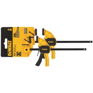 DEWALT 4.5 in. 35 lb. Trigger Clamps (2-Pack) w/1.5 in Throat Depth