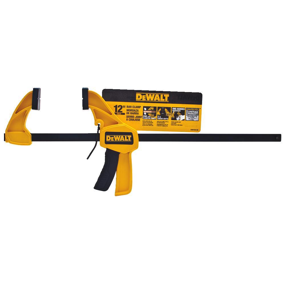 DEWALT 12 in. 100 lbs. Trigger Clamp with 2.43 in. Throat Depth