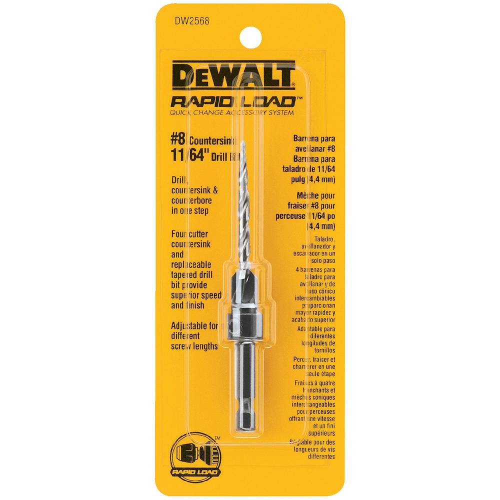 DEWALT #8 Countersink with 11/64 in. Drill Bit