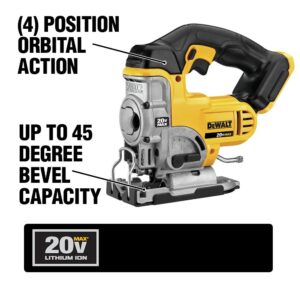 DEWALT 20-Volt MAX XR Cordless Brushless 5 in. Random Orbital Sander with (1) 20-Volt Battery 2.0Ah & Jigsaw