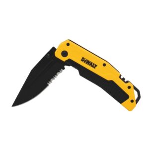 DEWALT 3.5 in. Stainless Steel Serrated Clip Point Folding Knife