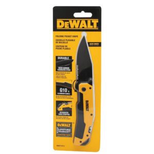 DEWALT 3.5 in. Stainless Steel Serrated Clip Point Folding Knife