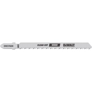 DEWALT 4 in. 10 TPI Fine Finish Wood Cutting Jig Saw Blade Bi-Metal T-Shank (5-Pack)
