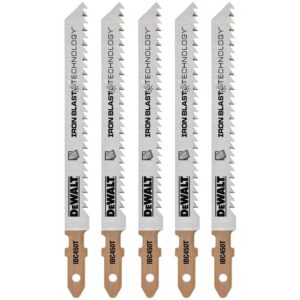 DEWALT 4 in. 10 TPI T-Shank Wood Cutting Jig Saw Blade (5-Pack)