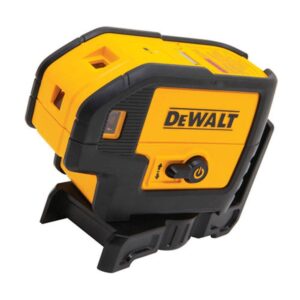 DEWALT 100 ft. Red Self-Leveling 5-Spot Laser Level with (4) AA Batteries & Case