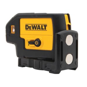 DEWALT 100 ft. Red Self-Leveling 5-Spot Laser Level with (4) AA Batteries & Case
