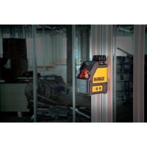 DEWALT Cross Line Laser Level with Bonus 65 ft. Laser Distance Measurer