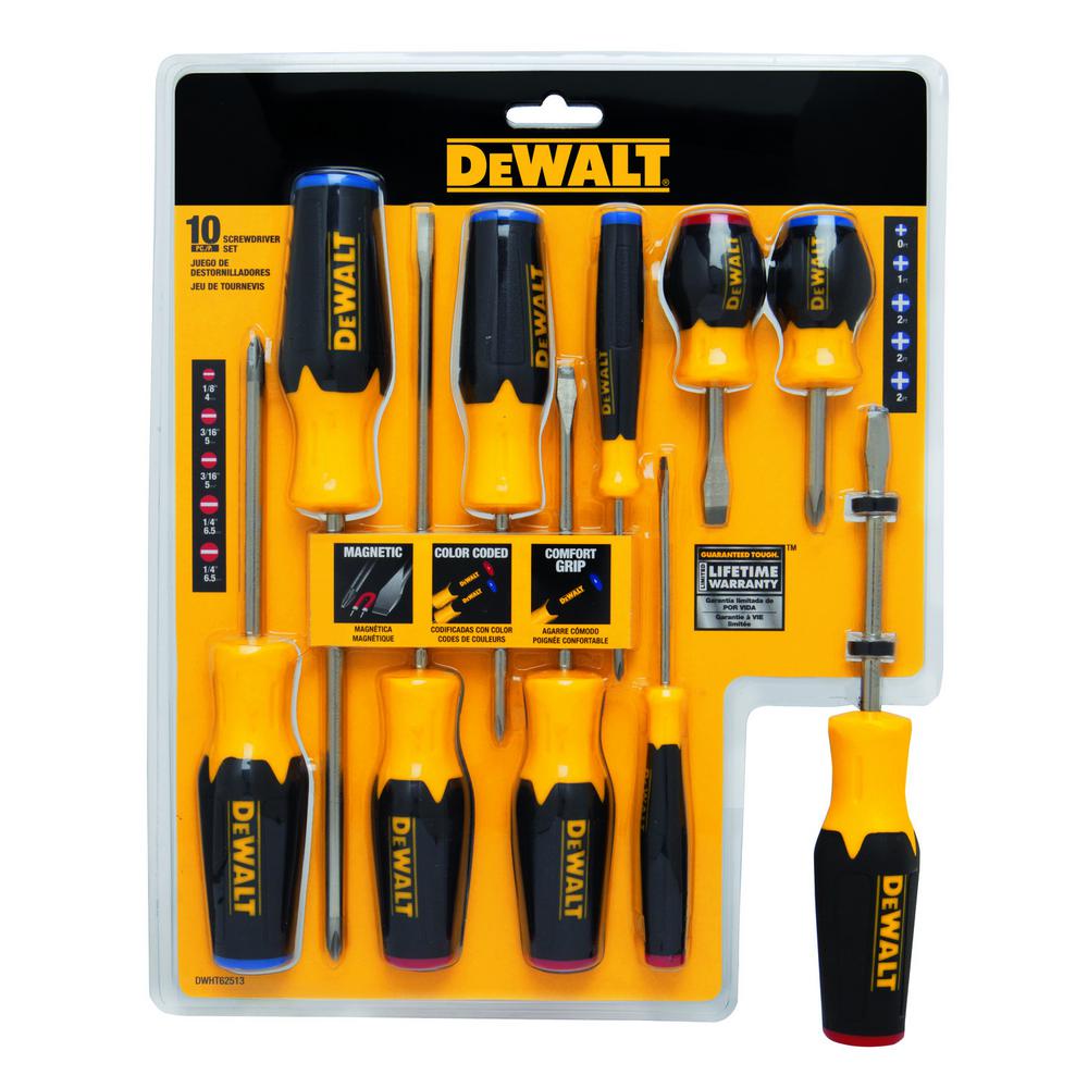 DEWALT Chrome Vanadium Mechanics Tool Set (192-Piece) with Plier Set (3-Piece) and Screwdriver Set (10-Piece)