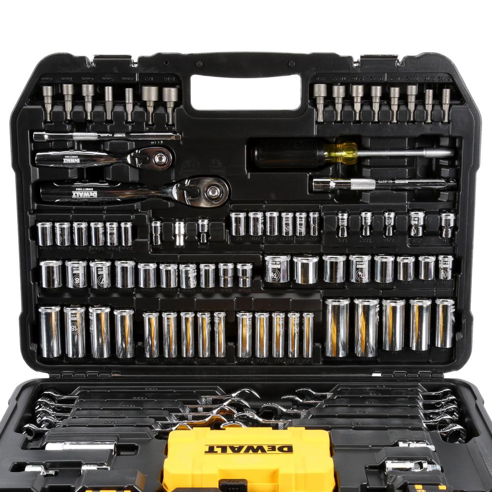 DEWALT 1/4 in. x 3/8 in. Drive Polished Chrome Mechanics Tool Set (142-Piece)