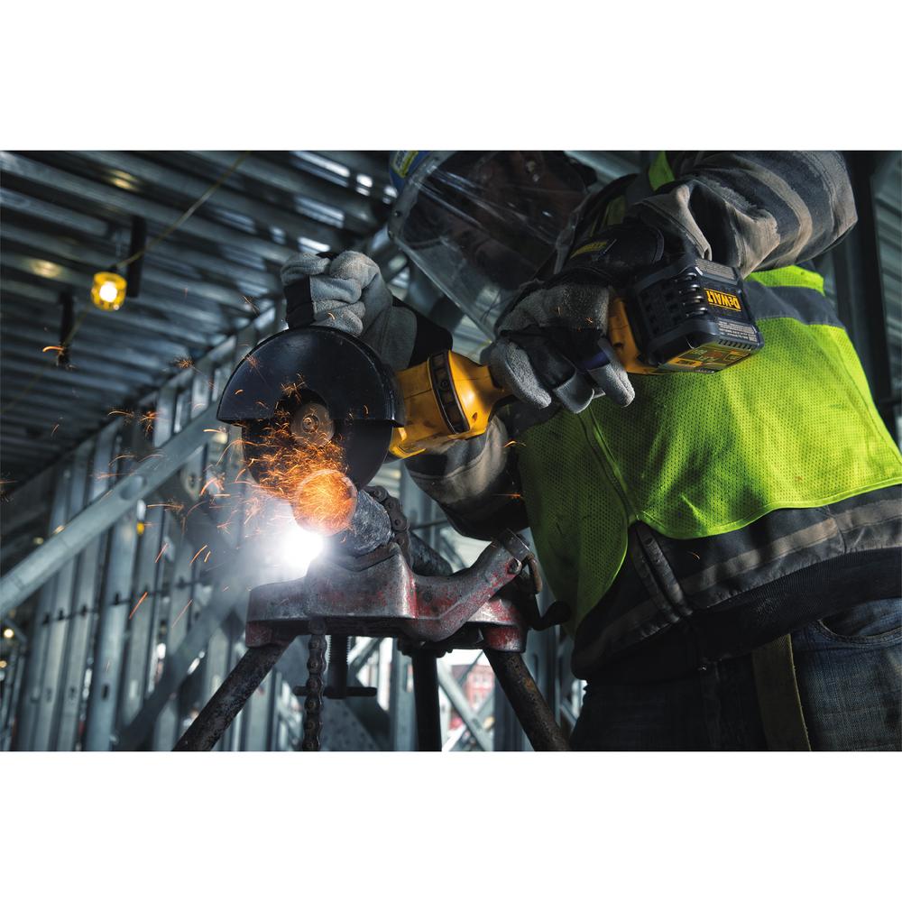 DEWALT 20-Volt MAX XR Cordless Brushless Deep Cut Band Saw with 4-1/2 in. Grinder & (2) 20-Volt Batteries 5.0Ah